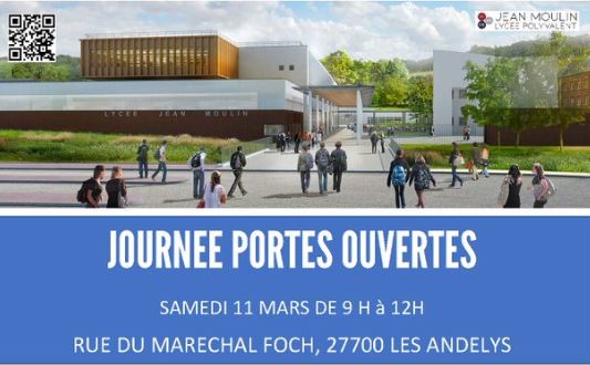 Lycée Jean Moulin Portes ouvertes Normandie les Andelys 11 mars 2023 SERCE